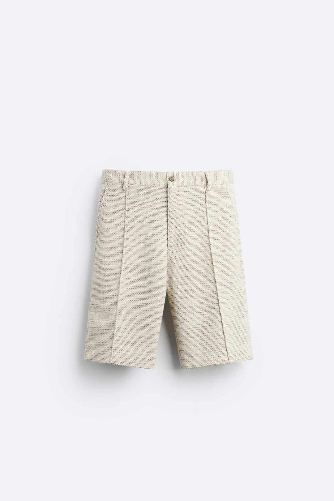 ZARA TEXTURED WEAVE RUFFLED SHORTS