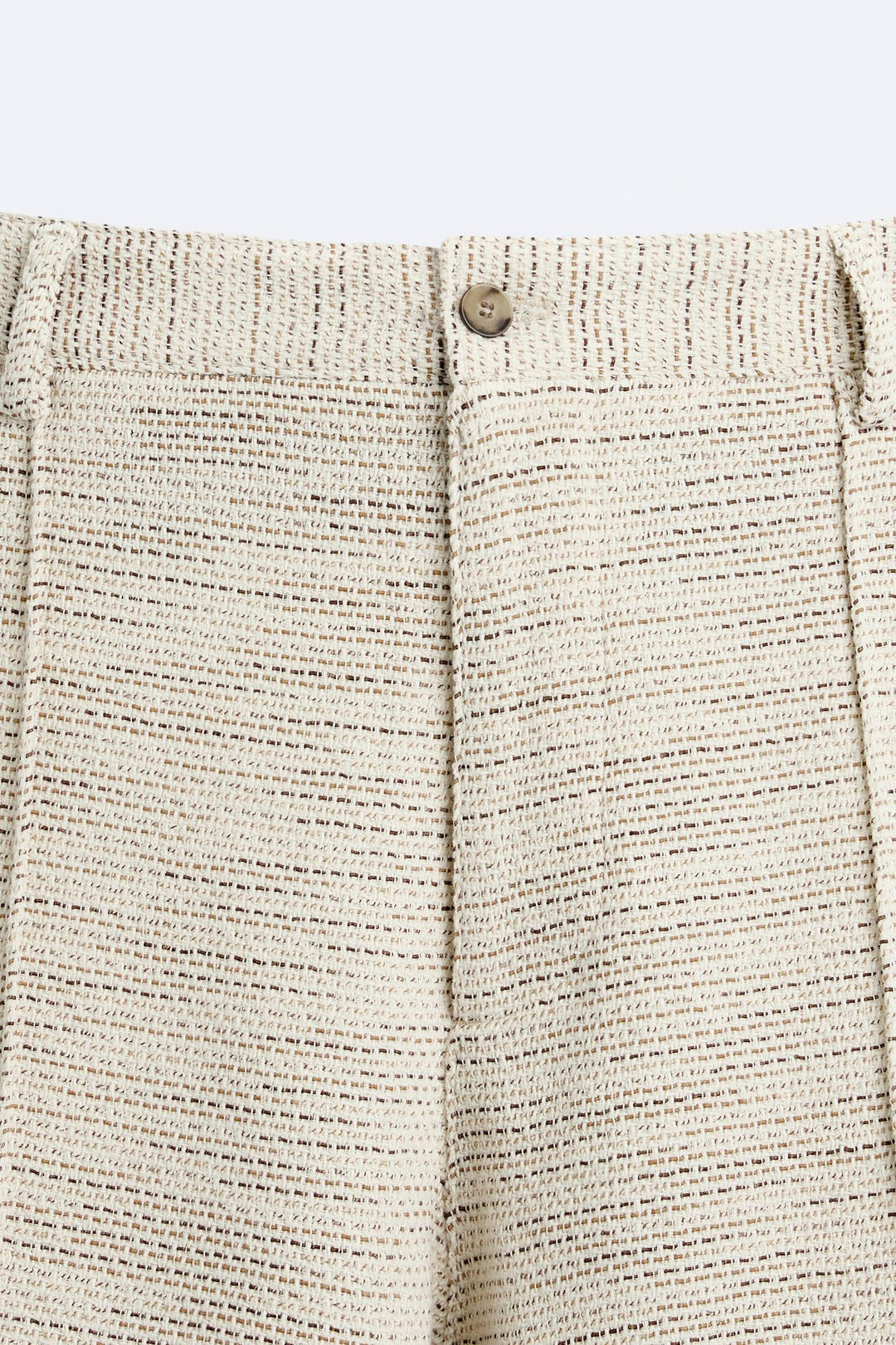 ZARA TEXTURED WEAVE RUFFLED SHORTS