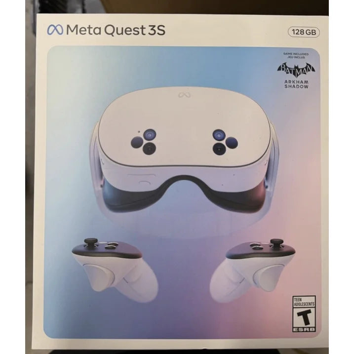 Oculus 2024 Meta Oculus Quest 3S All-In-One VR Headset, Touch Controllers, 128GB SSD, 1832x1920 up to 120 Hz,3D Audio,Protective covers, Controller Grips, Face Cover, Lens Cove