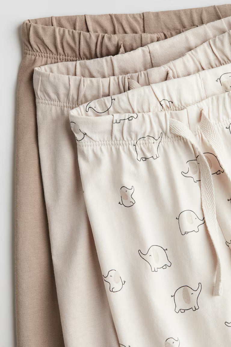 H&M 3-pack Cotton Jersey Joggers