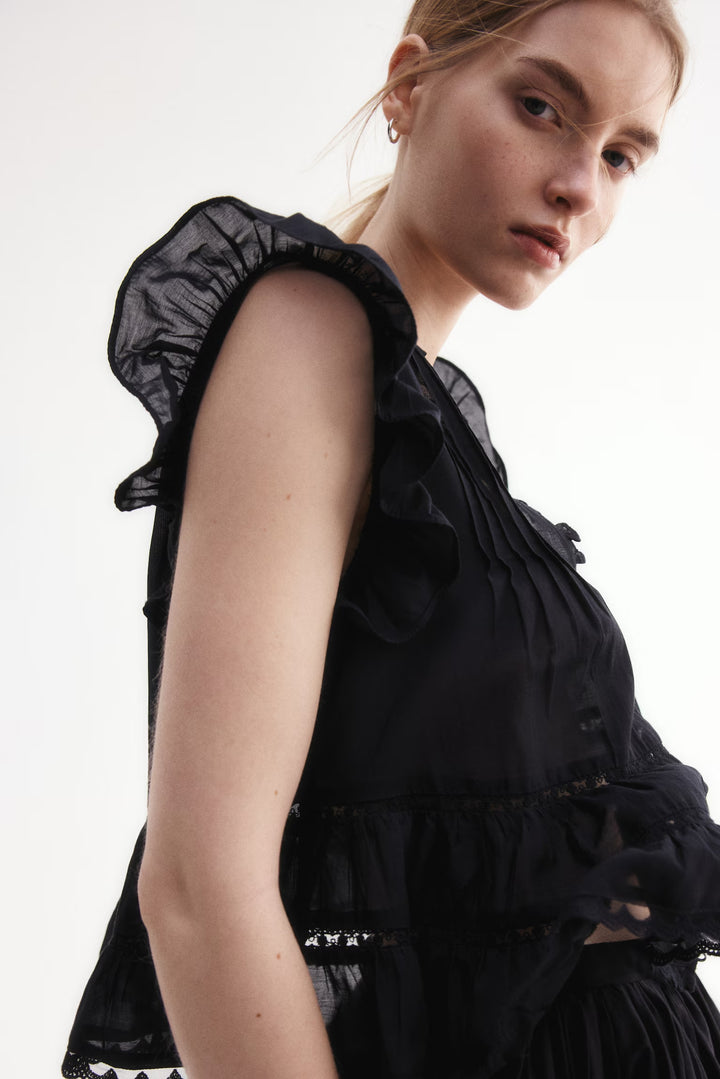 H&M Blouse with Pintucks