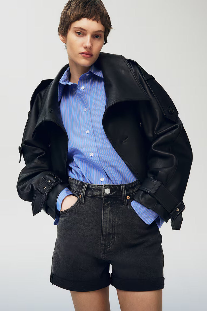 H&M MOM ULTRA HIGH DENIM SHORTS