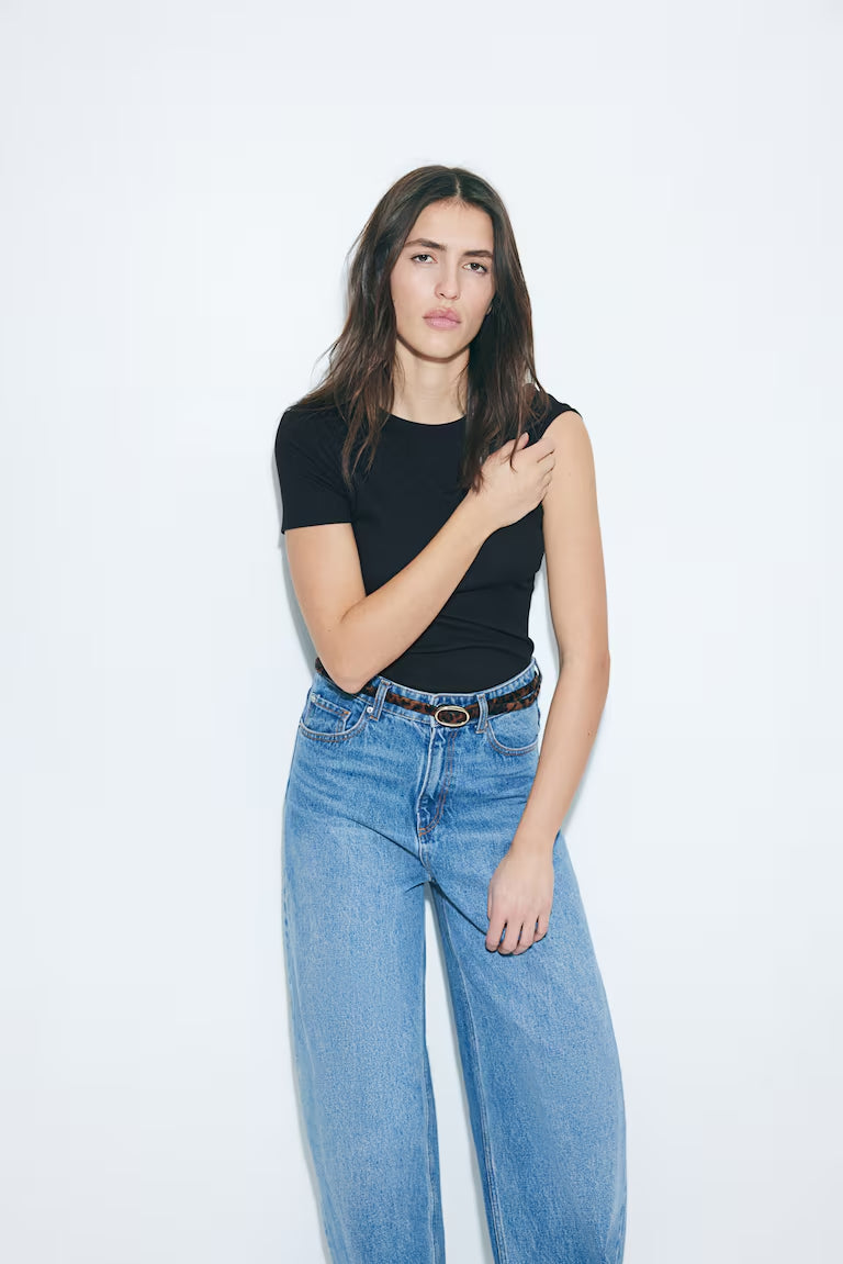 H&M RIBBED T-SHIRT