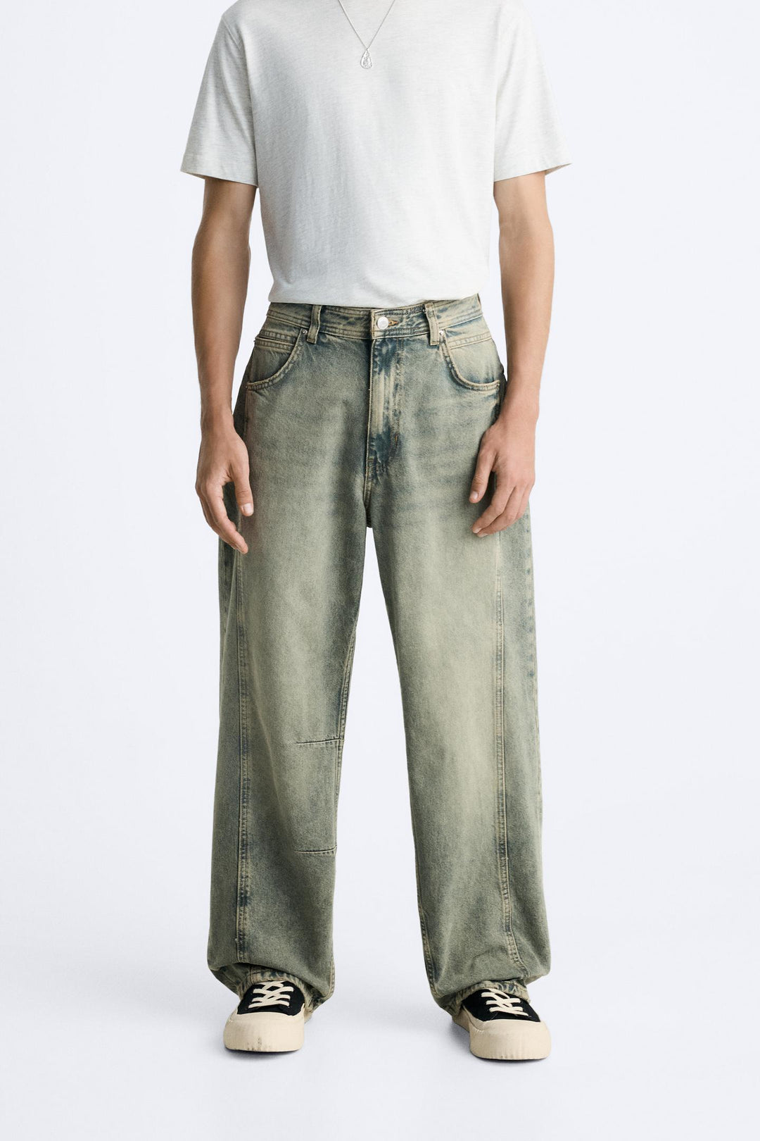 ZARA RELAXED FIT SEAM JEANS