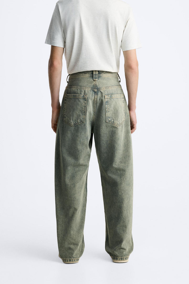 ZARA RELAXED FIT SEAM JEANS