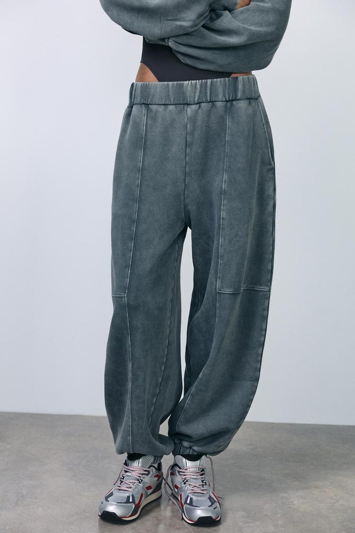 Zara WASHED EFFECT JOGGER PANTS