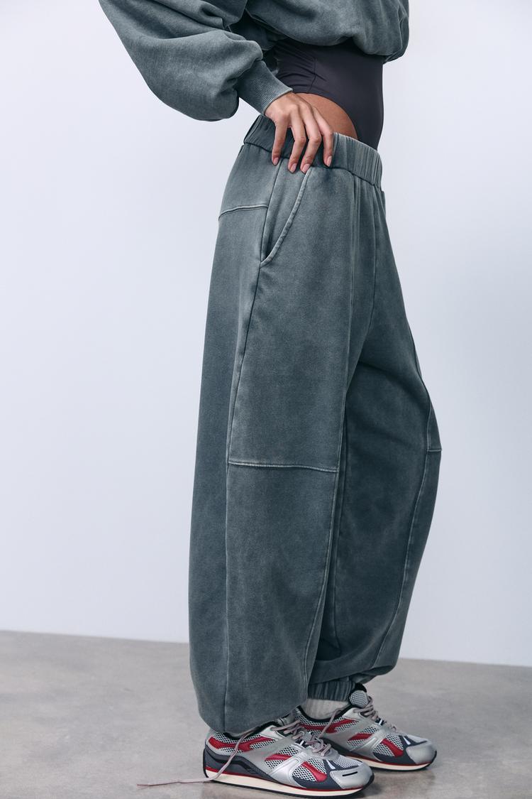 Zara WASHED EFFECT JOGGER PANTS