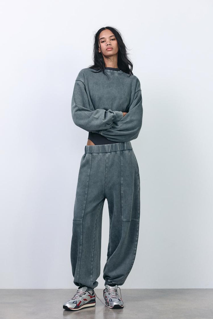 Zara WASHED EFFECT JOGGER PANTS