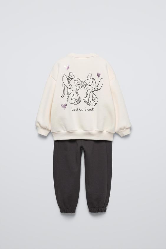 Zara LILO & STITCH © DISNEY SWEATSHIRT AND PANTS MATCHING SET