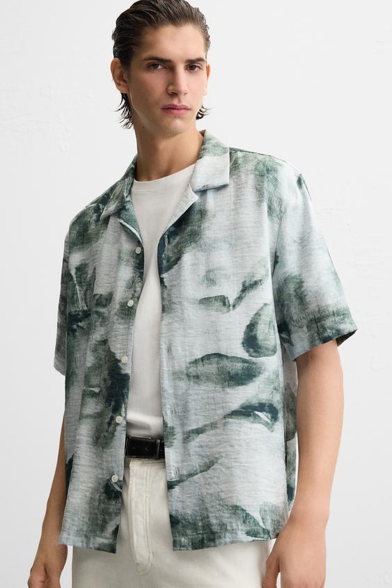 Zara ABSTRACT PRINT SHIRT