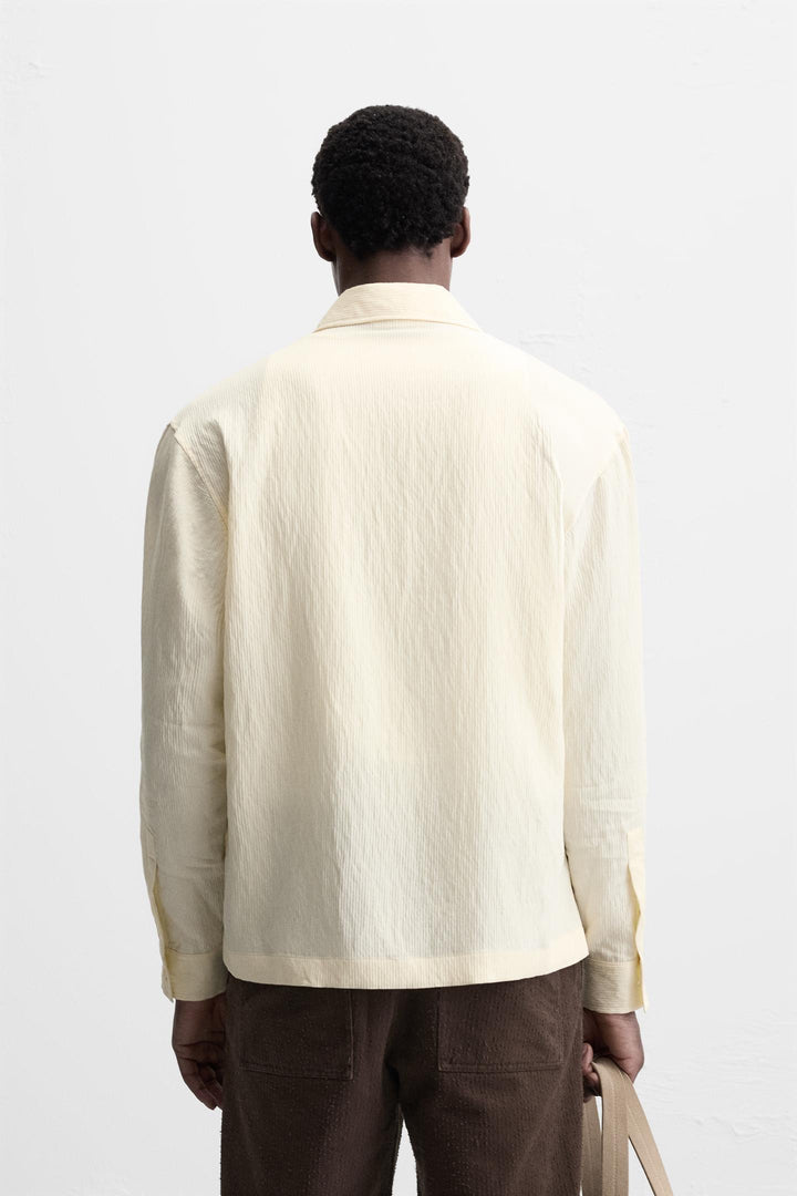 ZARA TEXTURED STRIPED SHIRT