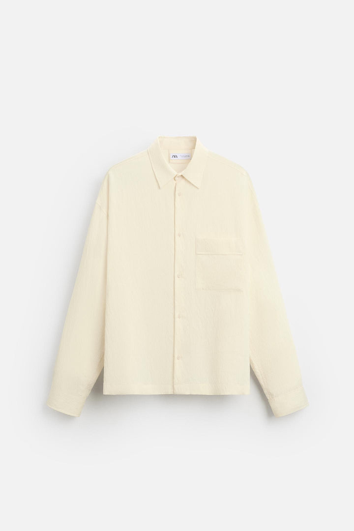 ZARA TEXTURED STRIPED SHIRT