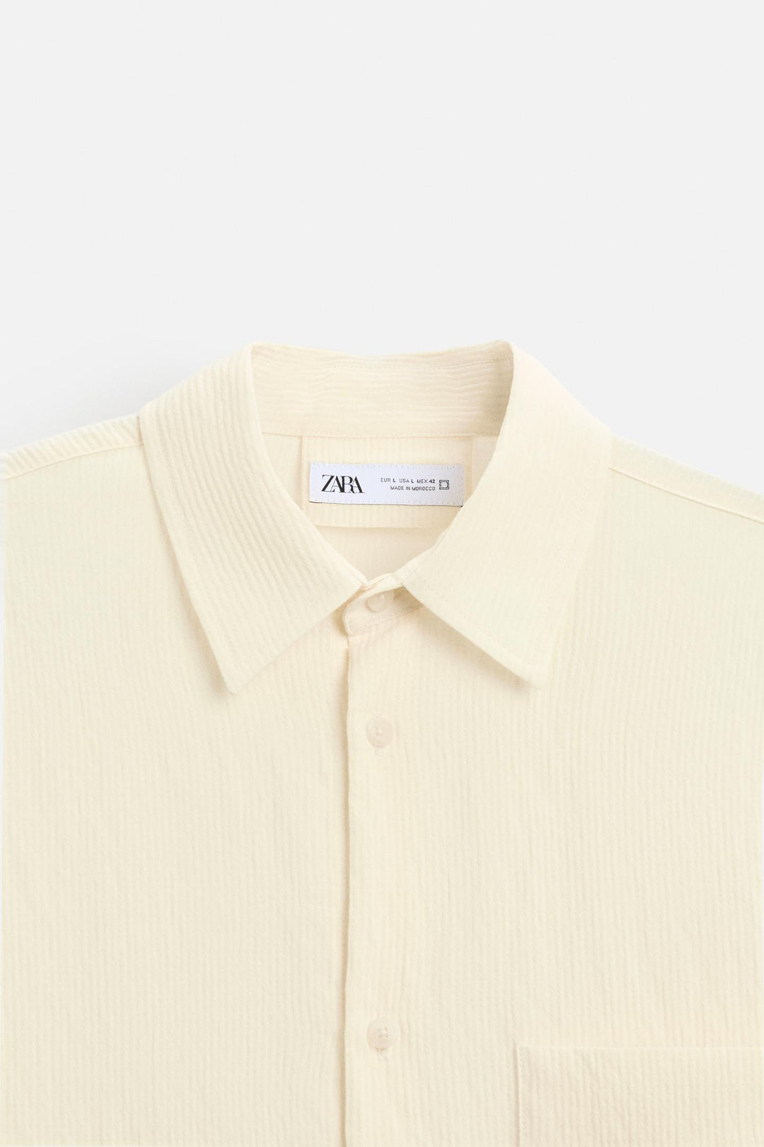 ZARA TEXTURED STRIPED SHIRT