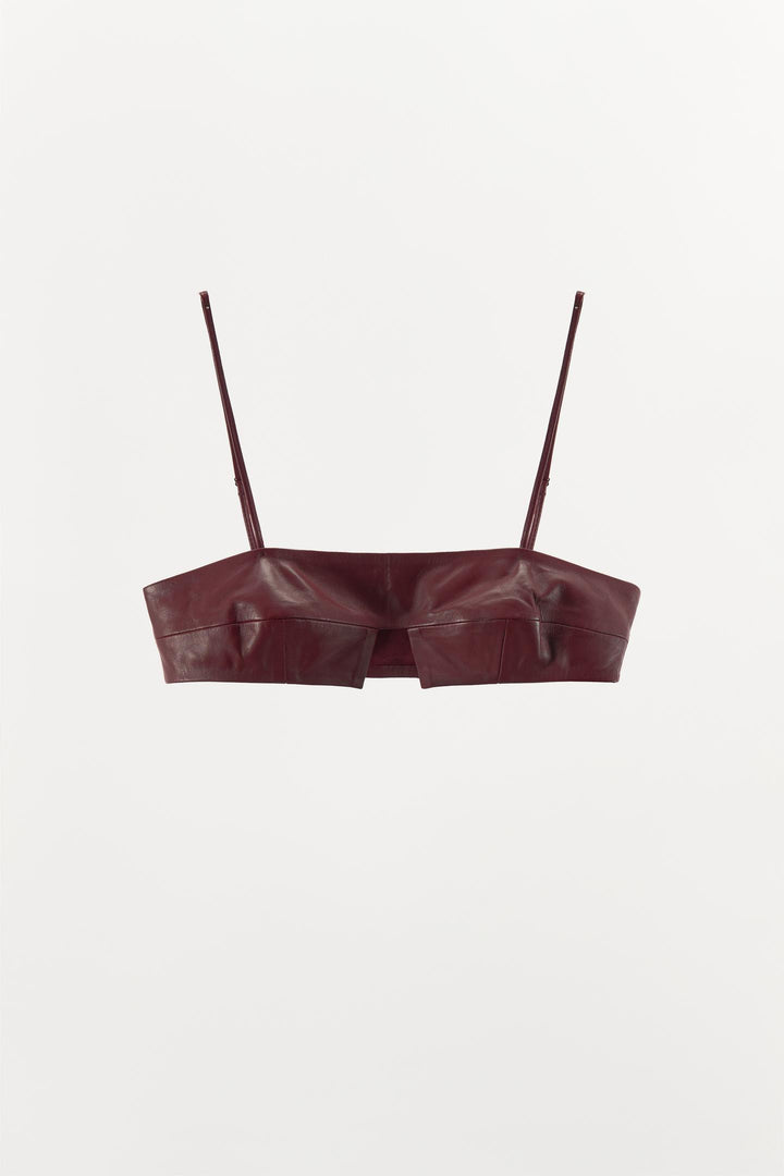ZARA 100% LEATHER BRA TOP