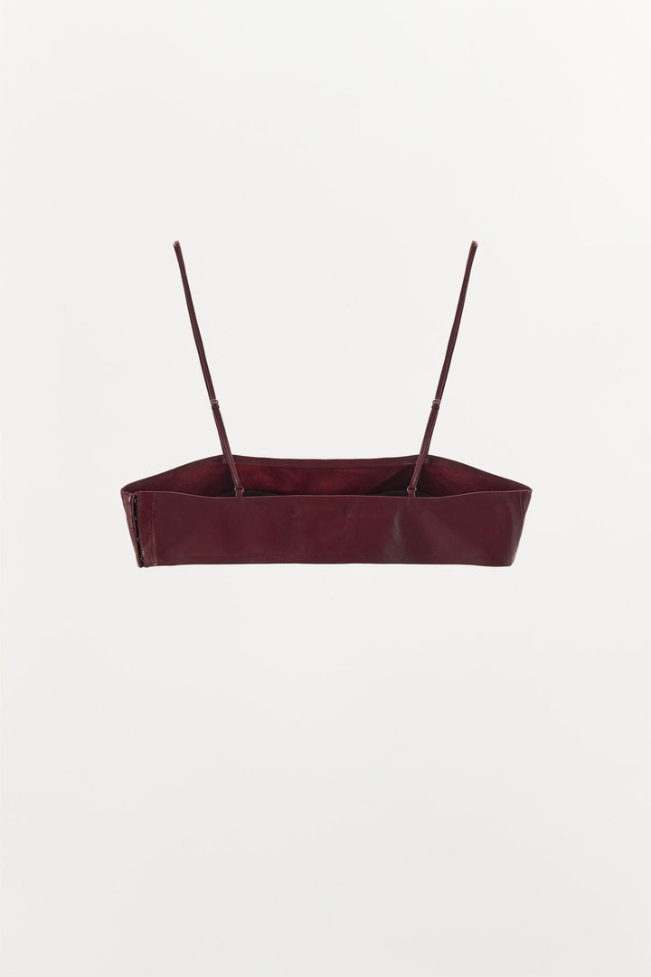 ZARA 100% LEATHER BRA TOP