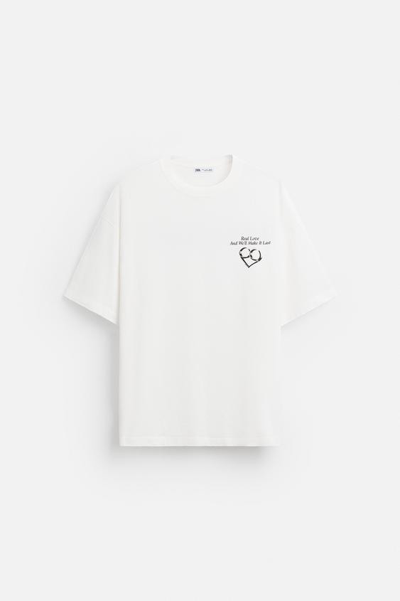 Zara TEXT PRINT T-SHIRT