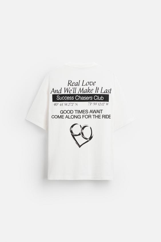 Zara TEXT PRINT T-SHIRT