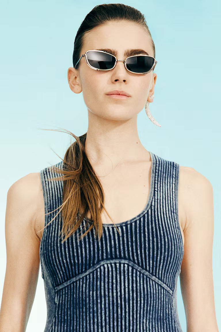 H&M Washed Rib-Knit Dress