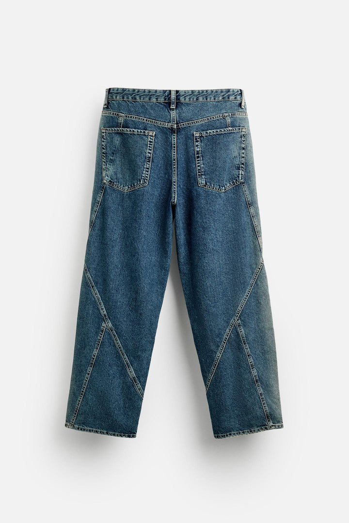 ZARA STRAIGHT FIT SEAM JEANS