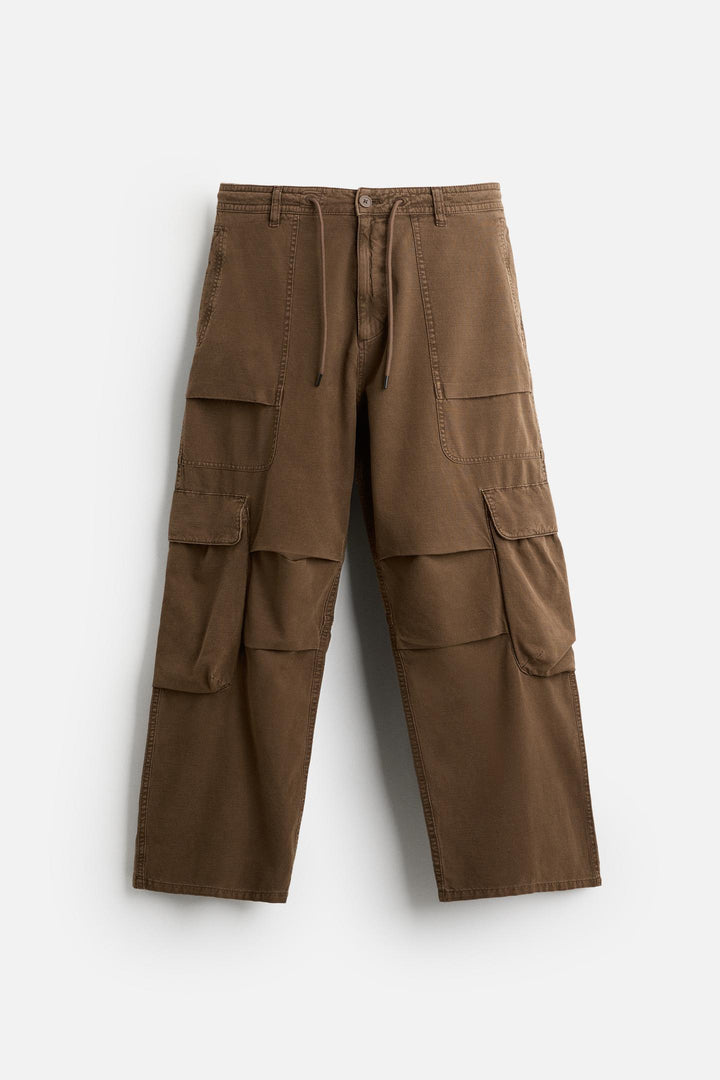 ZARA CARGO PARACHUTE PANTS