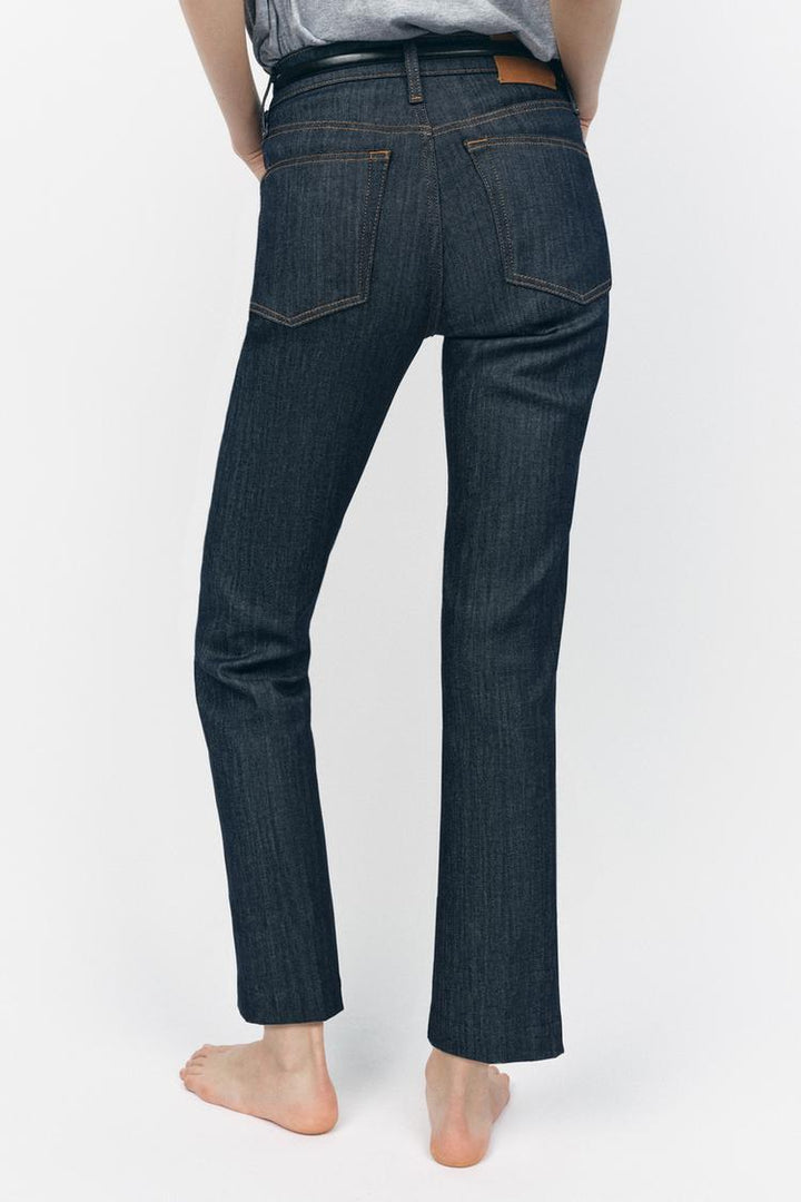 ZARA ZW COLLECTION HIGH RISE BOOTCUT CROPPED JEANS