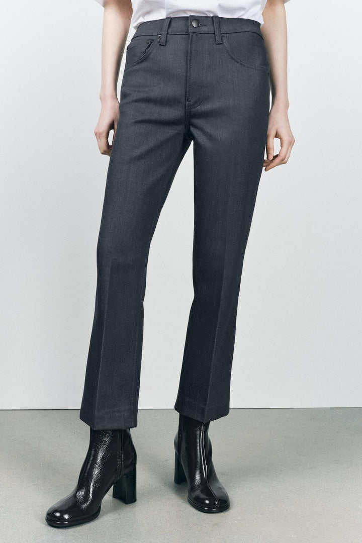 ZARA ZW COLLECTION HIGH WAIST CROPPED BOOTCUT JEANS