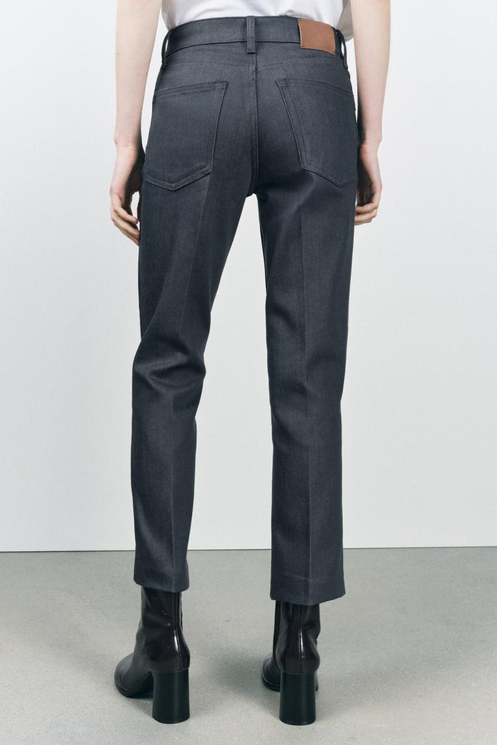 ZARA ZW COLLECTION HIGH WAIST CROPPED BOOTCUT JEANS