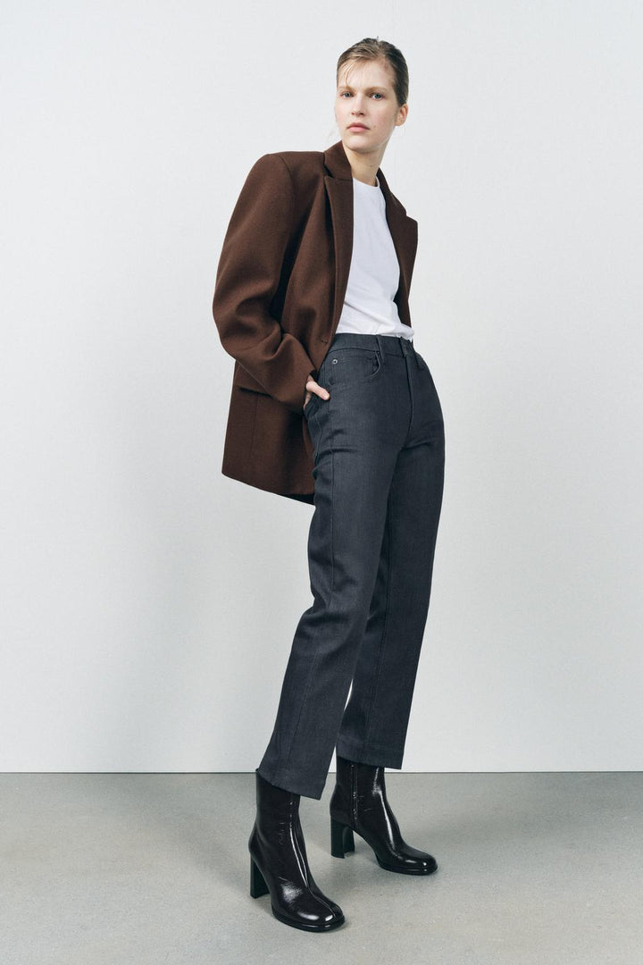 ZARA ZW COLLECTION HIGH WAIST CROPPED BOOTCUT JEANS