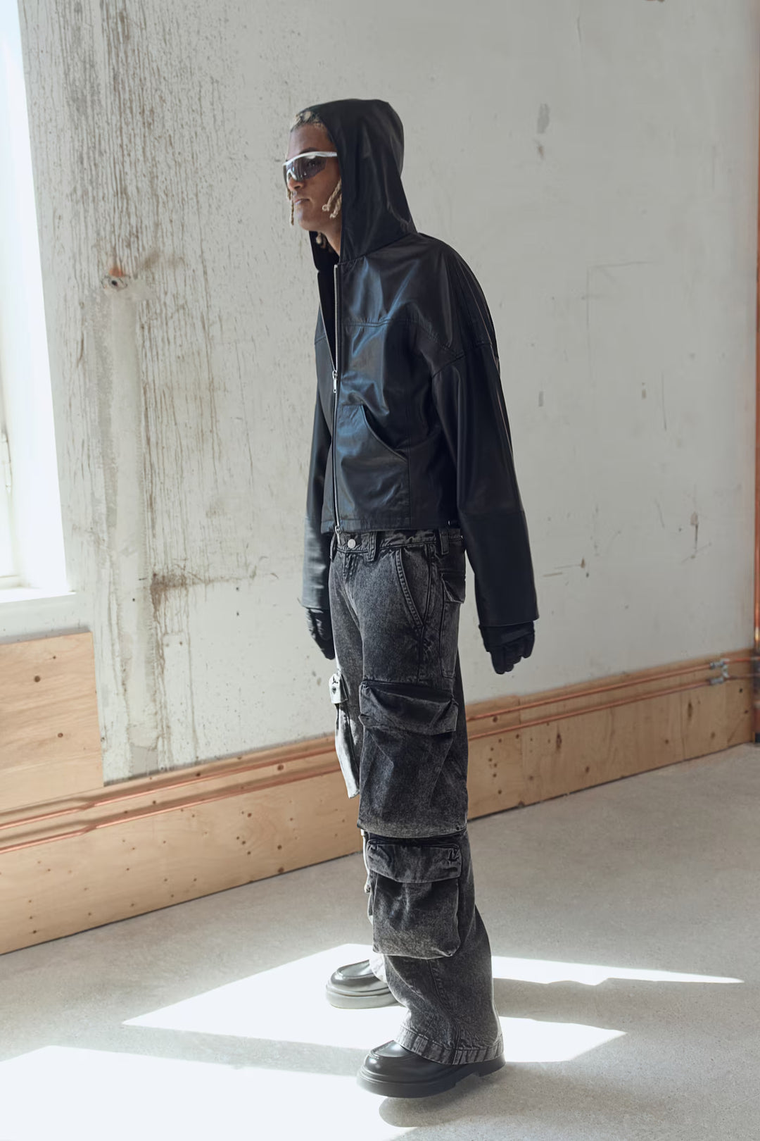 H&M Bootcut Loose Cargo Jeans