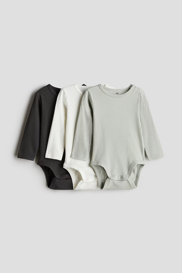 H&M 3-pack Ribbed Bodysuits