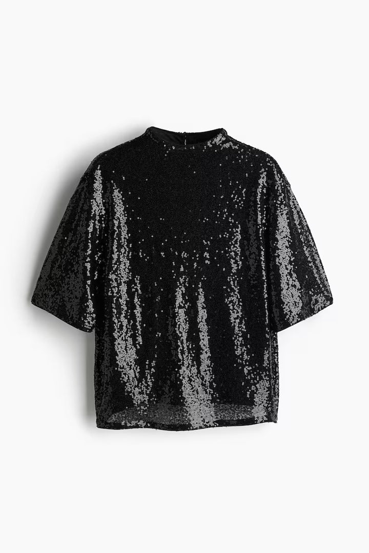 H&M SEQUINED TOP