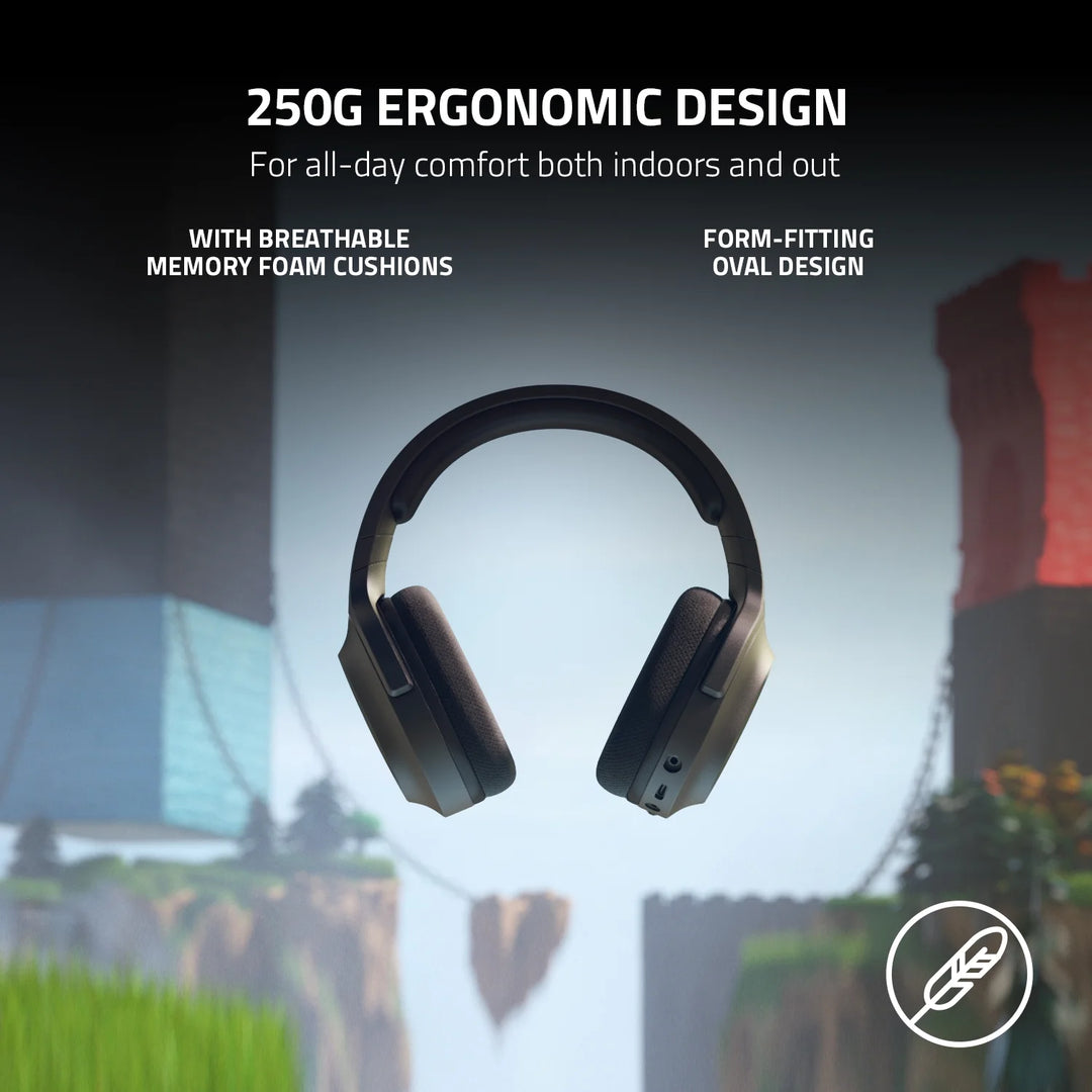 Razer Barracuda X Wireless Gaming Headset for PC, PS5, PS4, NS, Mobile, 2.4GHz, Bluetooth, 250g, Black