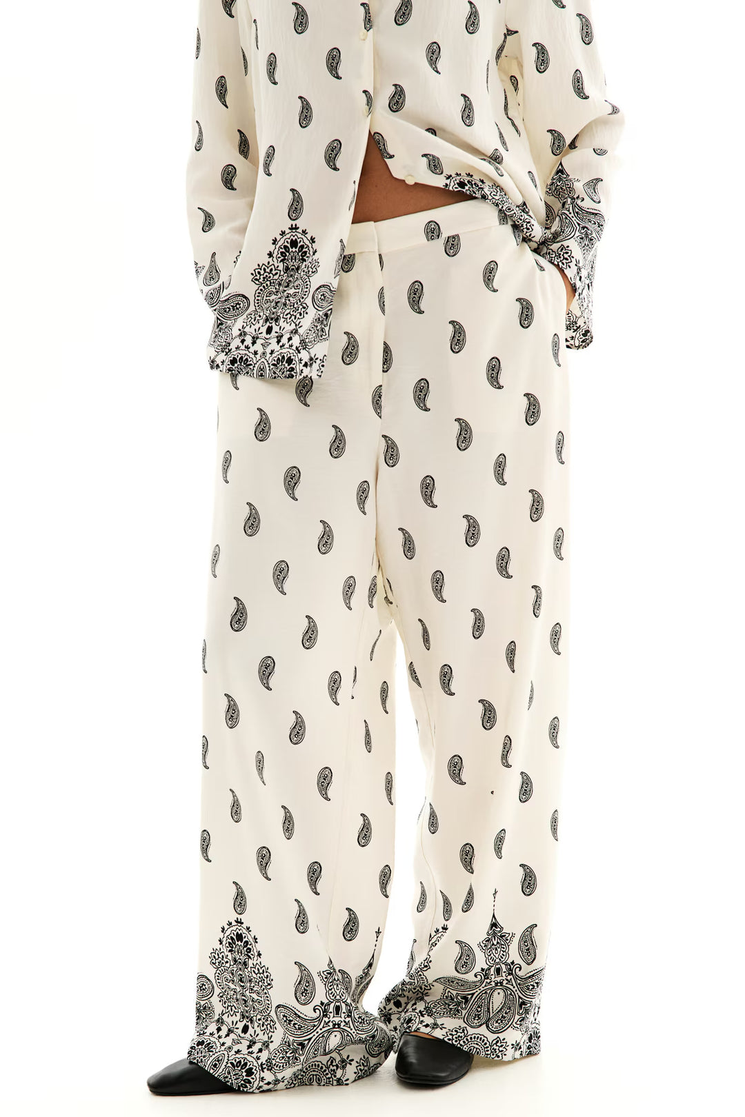 H&M Patterned Twill Pants