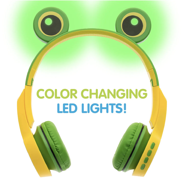 iTech Junior Kids iTech Jr Frog Smartwatch with on Ear Light up Boys Bluetooth Headphones