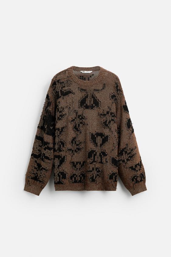 Zara SHINY OPEN KNIT SWEATER LIMITED EDITION