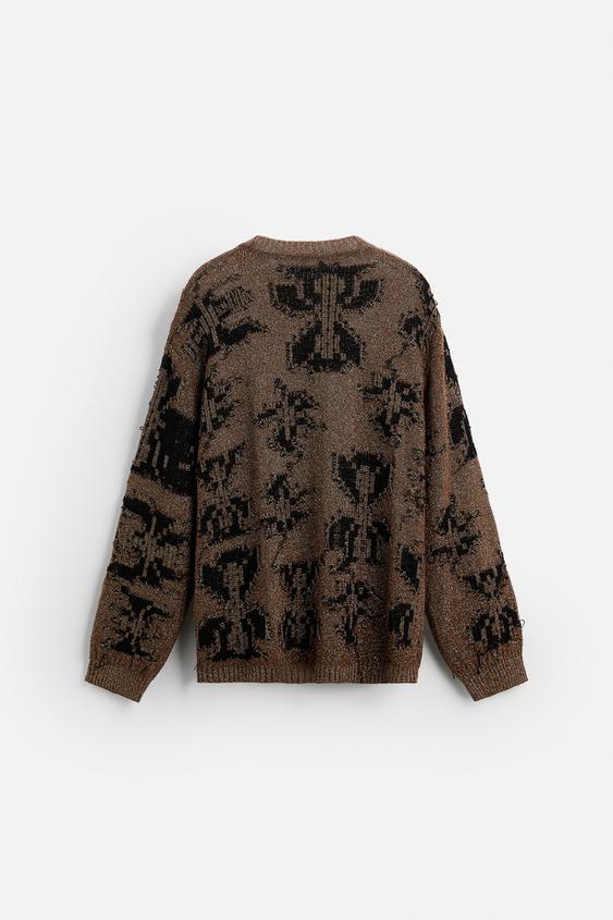 Zara SHINY OPEN KNIT SWEATER LIMITED EDITION