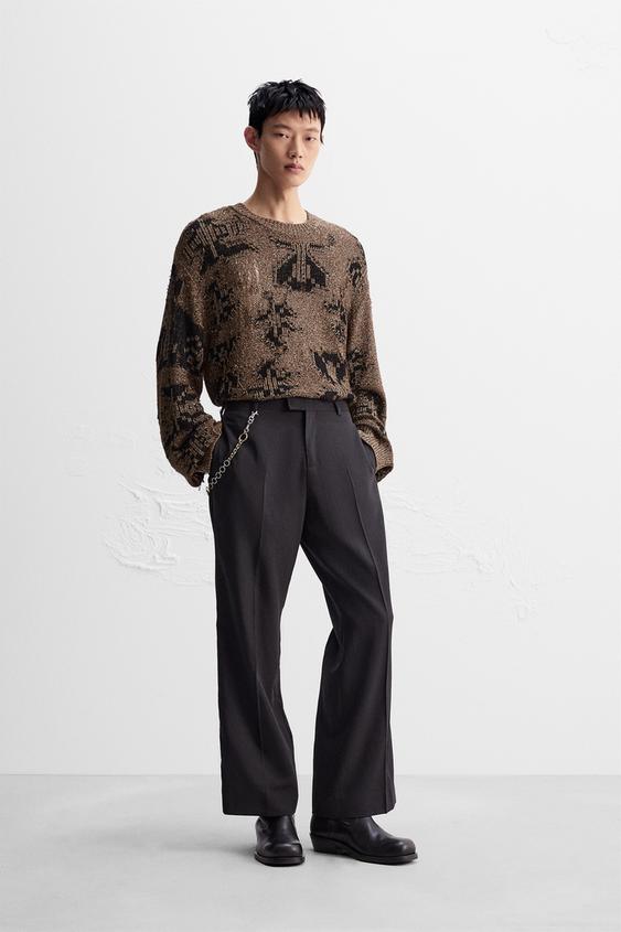 Zara SHINY OPEN KNIT SWEATER LIMITED EDITION