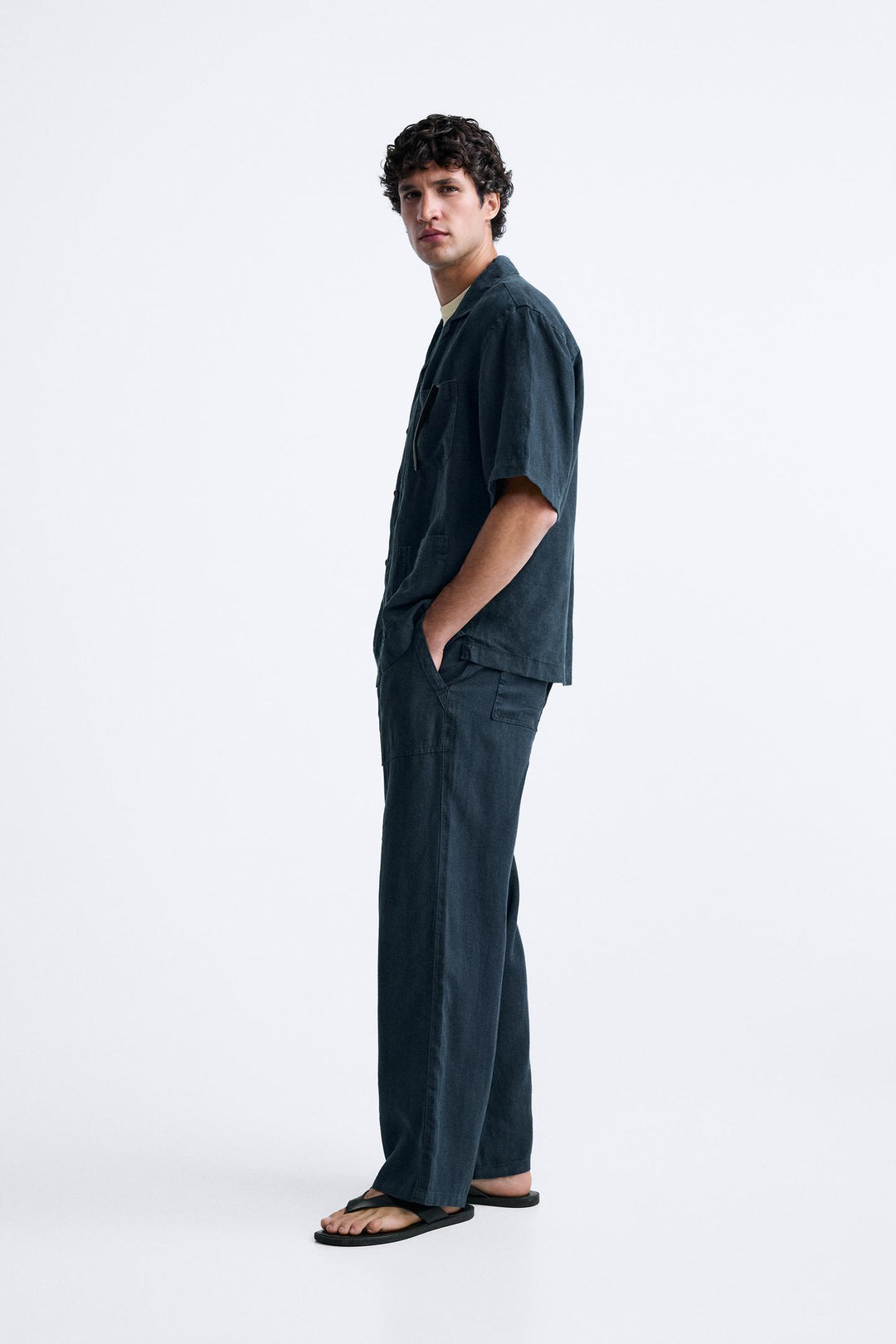 ZARA LINEN PANTS IN 100% LINEN