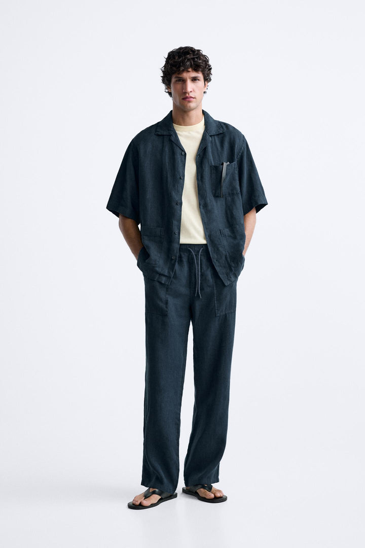 ZARA LINEN PANTS IN 100% LINEN