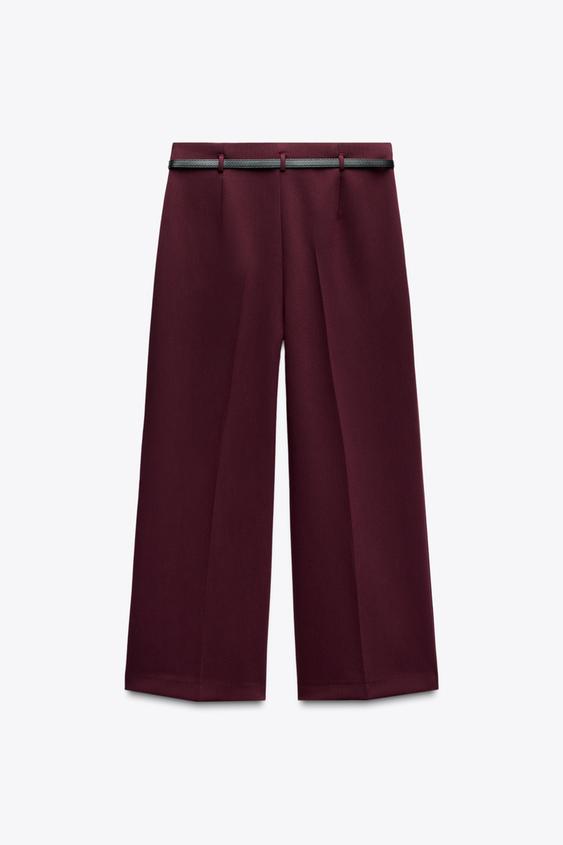 ZARA BELTED CULOTTE PANTS ZW COLLECTION