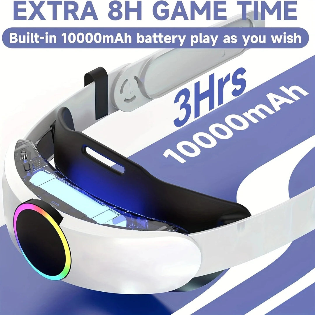 Prociv Battery Head Strap for Meta Quest 3/3S, 10000mAh Charging Elite Strap Replacement for Enhanced Comfort and Play Time, Adjustable Elite Strap VR Accessories for Meta/Oculus Quest 3S