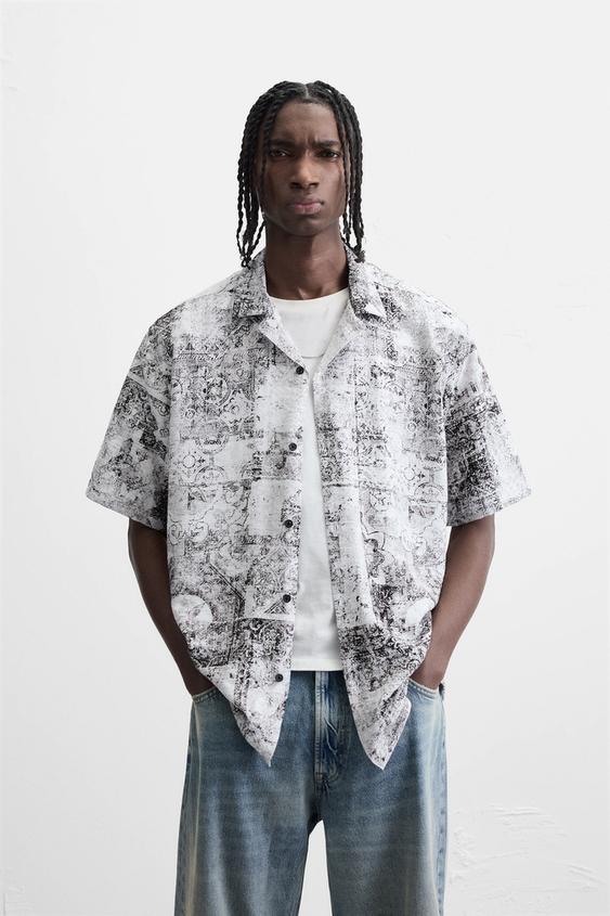 Zara ABSTRACT PRINT SHIRT