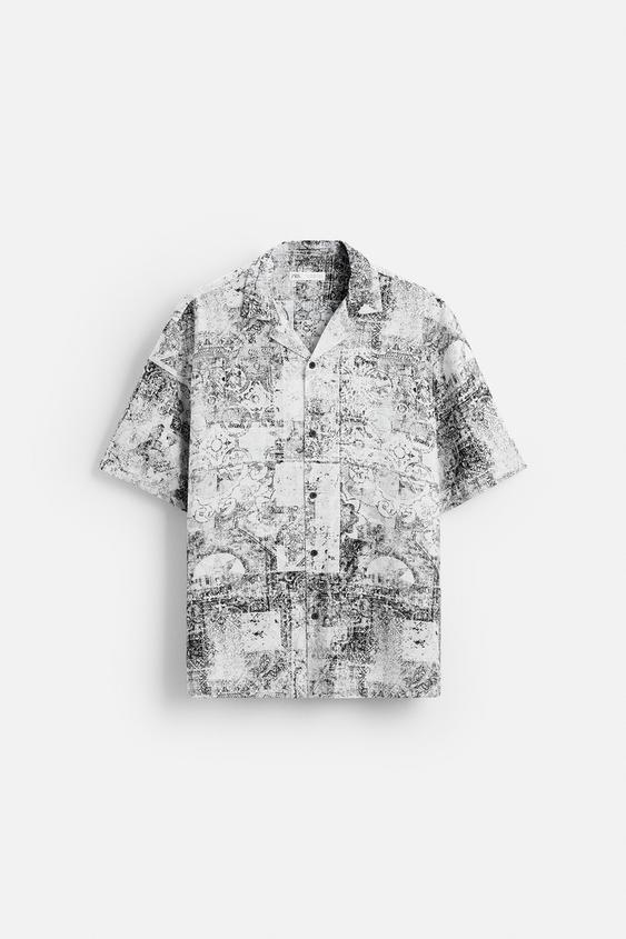 Zara ABSTRACT PRINT SHIRT