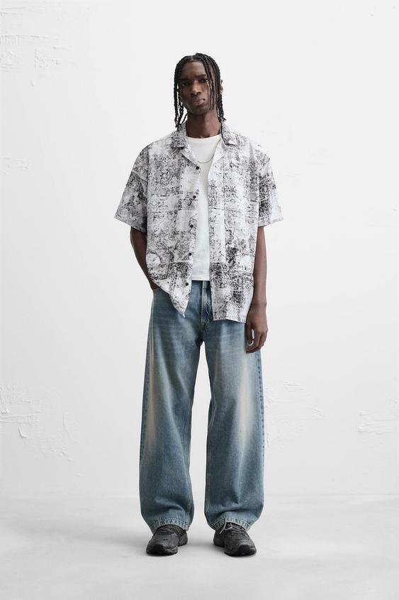 Zara ABSTRACT PRINT SHIRT