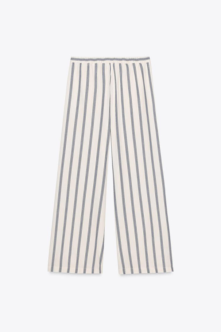 ZARA ZW COLLECTION STRIPED PALAZZO PANTS
