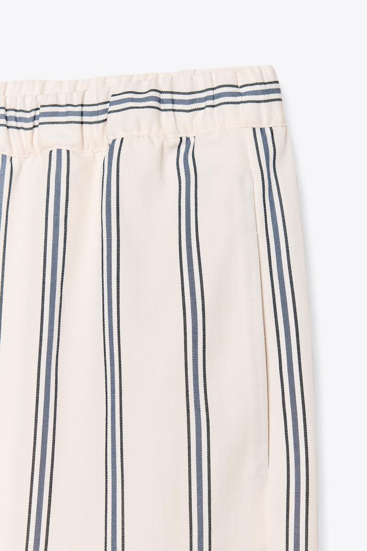 ZARA ZW COLLECTION STRIPED PALAZZO PANTS
