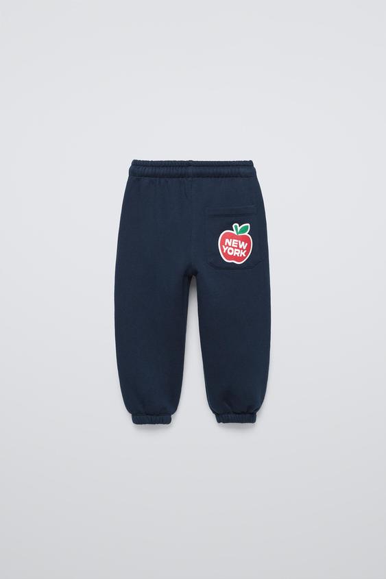 Zara “NY” APPLE JOGGING PANTS