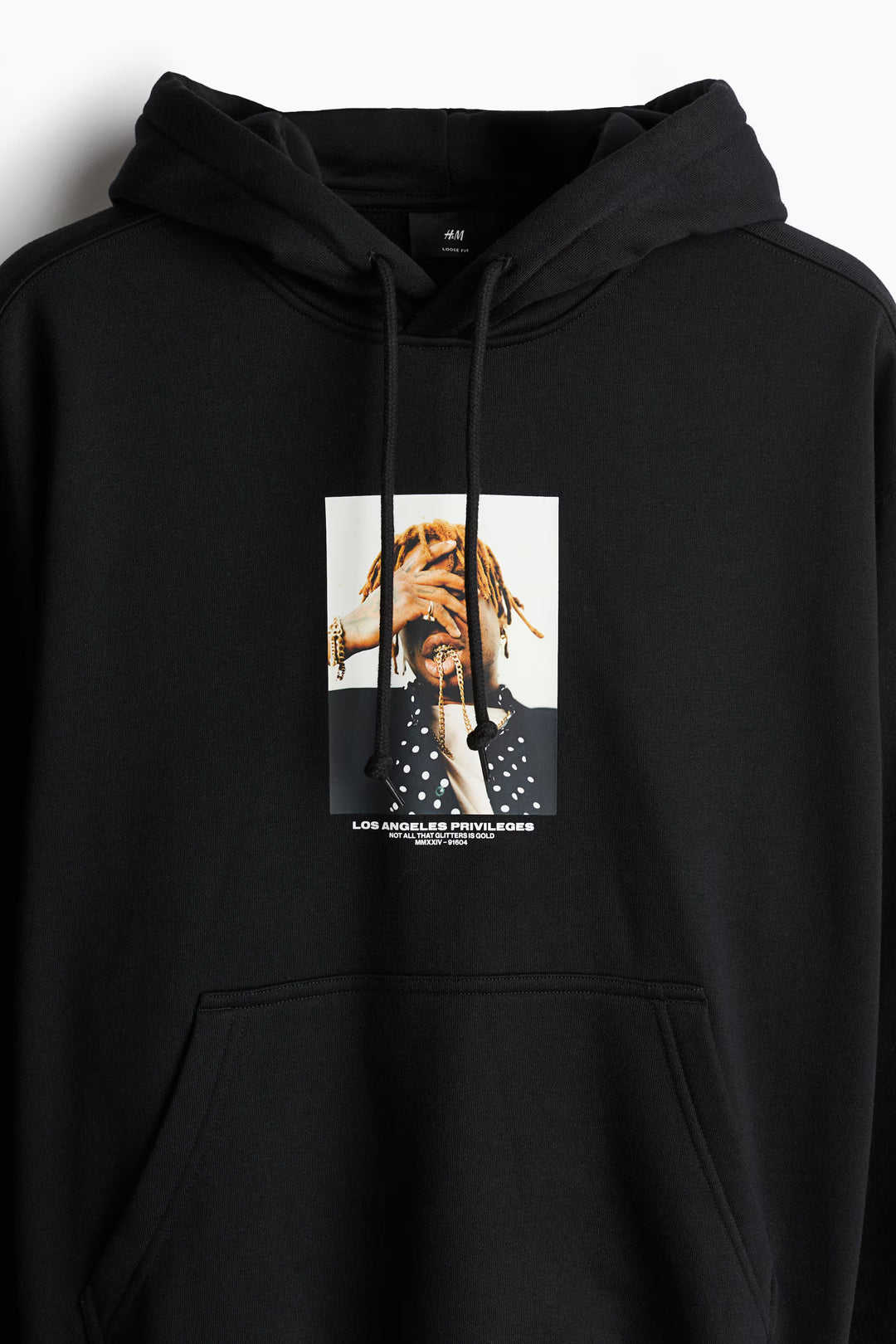 H&M Loose Fit Printed Hoodie