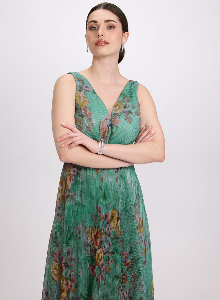 LAURA Plissé Floral Dress