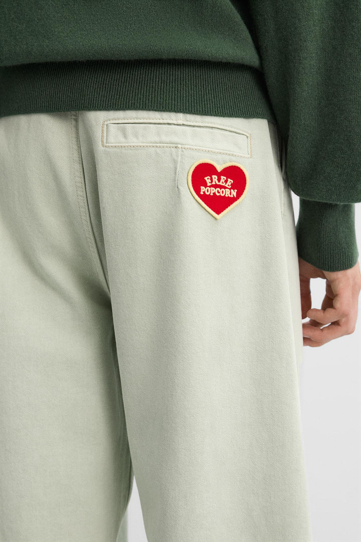 ZARA DENIM BALLOON FIT PANTS X HARRY LAMBERT